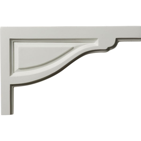 Ekena Millwork 11 3/4"W x 7 3/8"H x 1/2"D Large Traditional Stair Bracket, Right SB11X07TR-R